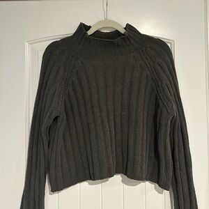 Women's Ribbed Sweater - Dark Green